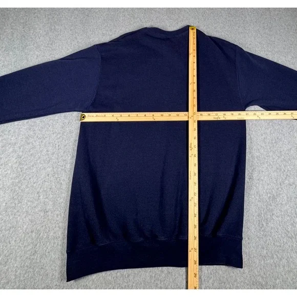 Lee Heavyweight Vintage Navy Crewneck Cotton Blend Sweater Sweatshirt Bermuda
